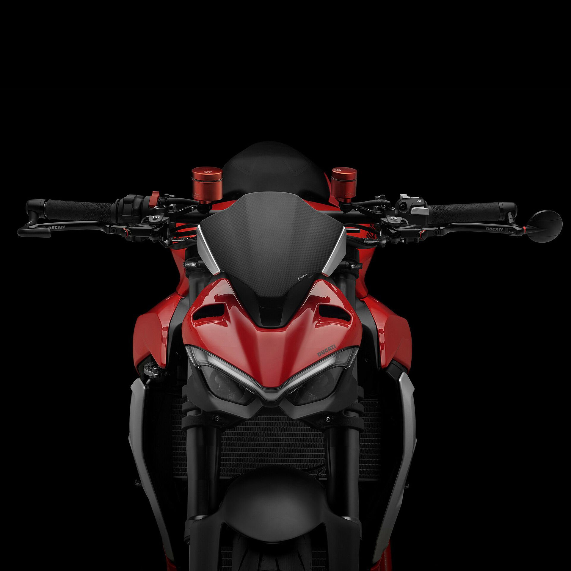 Rizoma Carbon Fiber and Billet Windscreen Kit For The Ducati